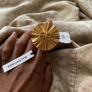 Gold Balenciaga Statement Ring